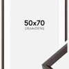 Ramme Globe Espresso 50x70 cm - Passepartout Hvid 16x24 inches