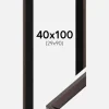 Ramme Globe Espresso 40x100 cm - Passepartout Sort 30x91 cm