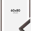Ramme Globe Espresso 60x80 cm - Passepartout Hvid 50x70 cm