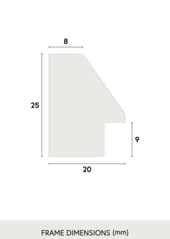 Ramme Globe Espresso 28x35 cm - Passepartout Hvid 20x25 cm