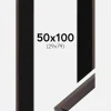 Ramme Globe Espresso 50x100 cm - Passepartout Sort 30x80 cm