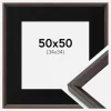 Ramme Globe Espresso 50x50 cm - Passepartout Sort 35x35 cm
