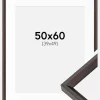 Ramme Globe Espresso 50x60 cm - Passepartout Hvid 40x50 cm