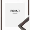 Ramme Globe Espresso 50x60 cm - Passepartout Hvid 37x46 cm
