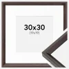 Ramme Globe Espresso 30x30 cm - Passepartout Hvid 20x20 cm