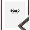 Ramme Globe Espresso 50x60 cm - Passepartout Hvid 15x20 inches
