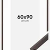 Ramme Globe Espresso 60x90 cm - Passepartout Hvid 40x70 cm