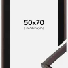 Ramme Globe Espresso 50x70 cm - Passepartout Sort 16x24 inches