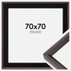 Ramme Globe Espresso 70x70 cm - Passepartout Sort 60x60 cm