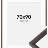 Ramme Globe Espresso 70x90 cm - Passepartout Hvid 56x71 cm