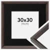 Ramme Globe Espresso 30x30 cm - Passepartout Sort 20x20 cm