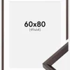 Ramme Globe Espresso 60x80 cm - Passepartout Hvid 50x65 cm