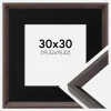 Ramme Globe Espresso 30x30 cm - Passepartout Sort 8x8 inches