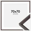 Ramme Globe Espresso 70x70 cm - Passepartout Hvid 60x60 cm