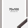 Ramme Globe Espresso 70x100 cm - Passepartout Hvid 59,4x84 cm (A1)