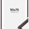Ramme Globe Espresso 50x70 cm - Passepartout Hvid 42x59,4 cm (A2)