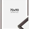 Ramme Globe Espresso 70x90 cm - Passepartout Hvid 24x30 inches