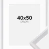 Ramme Globe Hvid 40x50 cm - Passepartout Hvid 30x40 cm