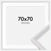 Ramme Globe Hvid 70x70 cm - Passepartout Hvid 60x60 cm
