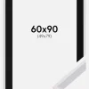 Ramme Globe Hvid 60x90 cm - Passepartout Sort 50x80 cm