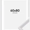 Ramme Globe Hvid 60x80 cm - Passepartout Hvid 50x65 cm
