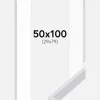 Ramme Globe Hvid 50x100 cm - Passepartout Hvid 30x80 cm