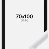 Ramme Globe Hvid 70x100 cm - Passepartout Sort 62x85 cm