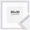 Ramme Globe Hvid 30x30 cm - Passepartout Hvid 8x8 inches