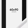 Ramme Globe Hvid 60x90 cm - Passepartout Sort 40x70 cm