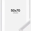 Ramme Globe Hvid 50x70 cm - Passepartout Hvid 40x60 cm