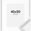 Ramme Globe Hvid 40x50 cm - Passepartout Hvid 27x35 cm