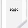 Ramme Globe Hvid 60x90 cm - Passepartout Hvid 40x70 cm