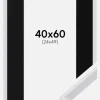 Ramme Globe Hvid 40x60 cm - Passepartout Sort 25x50 cm