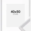 Ramme Globe Hvid 40x50 cm - Passepartout Hvid 28x35 cm