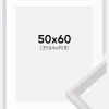 Ramme Globe Hvid 50x60 cm - Passepartout Hvid 16x20 inches