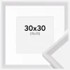 Ramme Globe Hvid 30x30 cm - Passepartout Hvid 20x20 cm