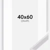 Ramme Globe Hvid 40x60 cm - Passepartout Hvid 25x50 cm