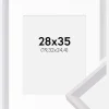 Ramme Globe Hvid 28x35 cm - Passepartout Hvid 8x10 inches