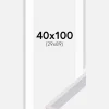Ramme Globe Hvid 40x100 cm - Passepartout Hvid 30x90 cm