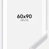 Ramme Globe Hvid 60x90 cm - Passepartout Hvid 50x75 cm