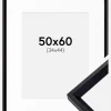Ramme Globe Sort 50x60 cm - Passepartout Hvid 35x45 cm