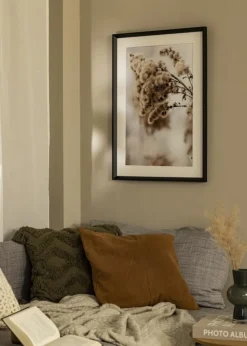 Ramme Globe Sort 20x30 cm - Passepartout Hvid 15x21 cm (A5)