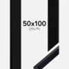 Ramme Globe Sort 50x100 cm - Passepartout Sort 30x80 cm