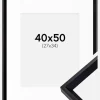 Ramme Globe Sort 40x50 cm - Passepartout Hvid 28x35 cm
