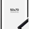 Ramme Globe Sort 50x70 cm - Passepartout Hvid 16x24 inches