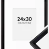 Ramme Globe Sort 24x30 cm - Passepartout Hvid 6x8 inches