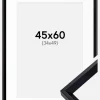 Ramme Globe Sort 45x60 cm - Passepartout Hvid 35x50 cm