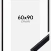 Ramme Globe Sort 60x90 cm - Passepartout Hvid 40x70 cm