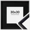 Ramme Globe Sort 30x30 cm - Passepartout Sort 8x8 inches
