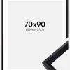 Ramme Globe Sort 70x90 cm - Passepartout Hvid 24x30 inches